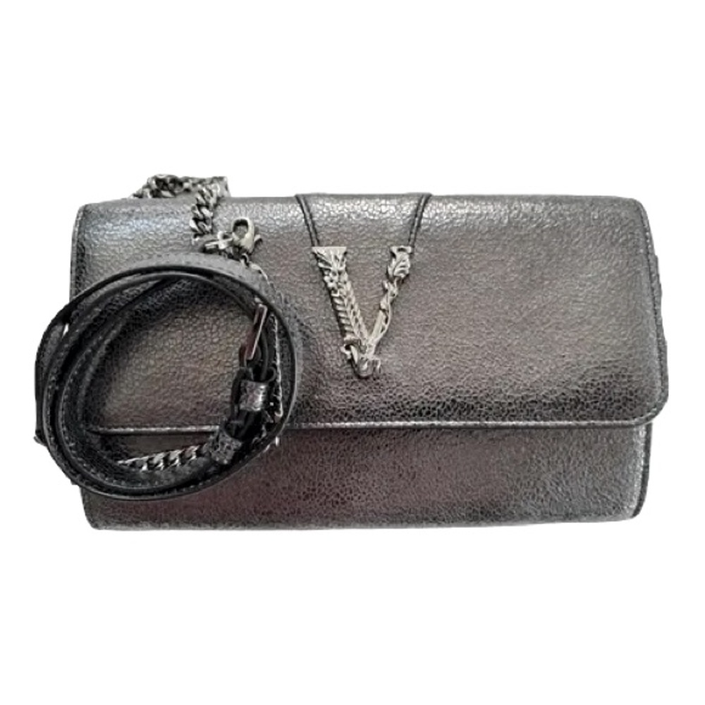 Versace Metallic Leather Virtus Bag – Gunmetal Hardware – NWT with Dust Bag - Picture 14 of 16